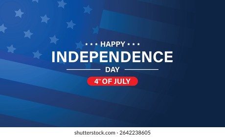 happy 4th of july independence day background with usa flag elements in blue patriotic theme	
