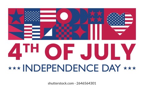 Happy 4th of July. Happy Independence Day. USA. Holiday concept design