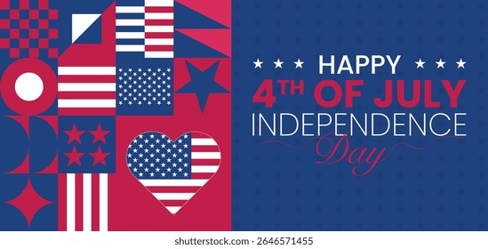 Happy 4th of July. Happy Independence Day. USA. Holiday concept design