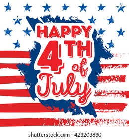 Happy 4th of July - Independence Day Vector Design - July Fourth