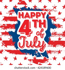 Happy 4th of July - Independence Day Vector Design - July Fourth