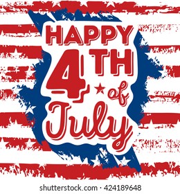 Happy 4th of July - Independence Day Vector Design - July Fourth