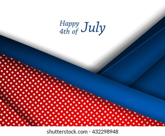 Happy 4th of July.  Independence Day Vector Design . July Fourth.  Vector Colorful Design.  Eps10