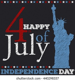 Happy 4th of July. Independence Day. Vector illustration