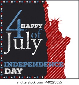 Happy 4th of July. Independence Day. Vector illustration