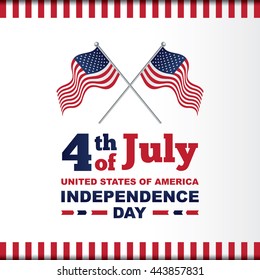 Happy 4th of July - Independence Day Vector Design - July Fourth