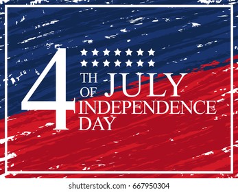 Happy 4th of July . Happy Independence Day United States of America . Usable for greeting card, banner , Flyer and Poster . 