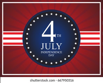 Happy 4th of July . Happy Independence Day United States of America . Usable for greeting card, banner , Flyer and Poster . 