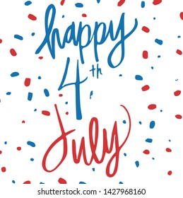 Happy 4th July party color vector