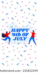 Happy 4th Of July Social Media Story Template