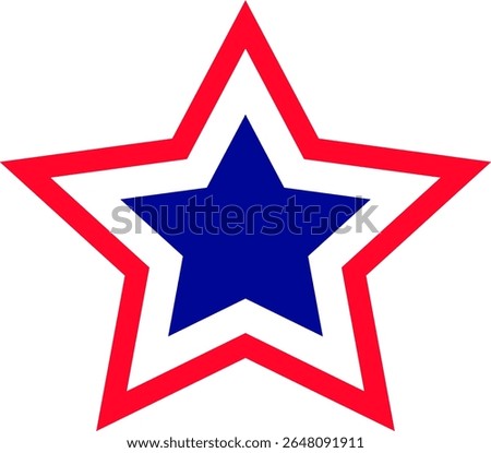 Happy 4th of july star icon. Clip art image isolated on white background