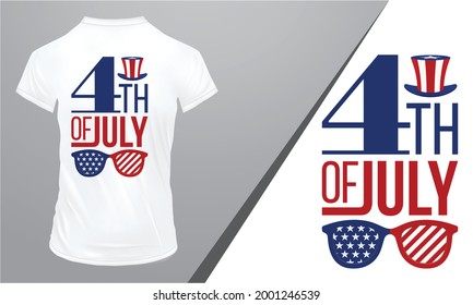 Happy 4th of July t shirts design, Vector graphic, typographic T-Shirt Design Template Royalty Free.
