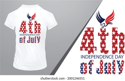 Happy 4th of July t shirts design, Vector graphic, typographic T-Shirt Design Template Royalty Free.