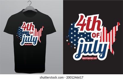 Happy 4th of July t shirts design, Vector graphic, typographic T-Shirt Design Template Royalty Free.