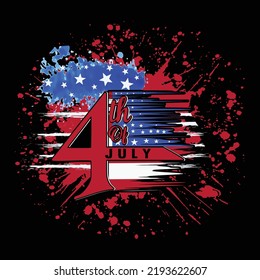 Happy 4th of July t shirts design, Vector graphic, typography T-Shirt Design Template.