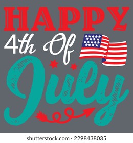 Happy 4th Of July T-shirt Design Vector File