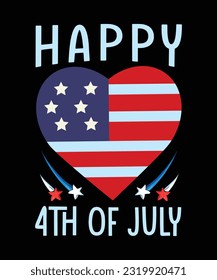 Happy 4th Of July T-Shirt Design