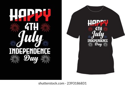 Happy 4th July t-shirt design, independence day t-shirt, USA independence day t-shirt design