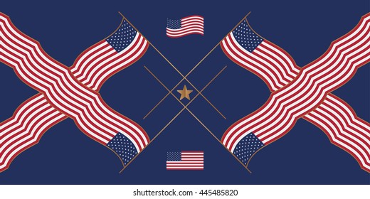 Happy 4th of july. USA Day. USA Flag. Red blue flag and stars.