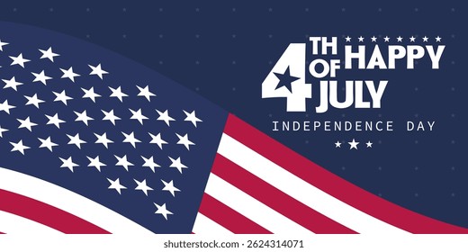Happy 4th of July USA Flag.