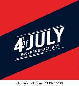 Happy 4th Of July USA Independence Day Text Space Background.