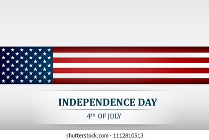 Happy 4th of July, USA Independence Day. Fourth of July greeting card template.