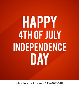 Happy 4th Of July USA Independence Day Text Space Background.