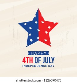 Happy 4th Of July USA Independence Day Text Space Background.