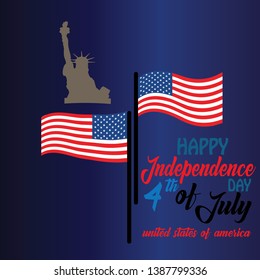 Happy 4th Of July USA Independence Day - Vector