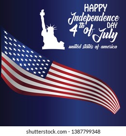 Happy 4th Of July USA Independence Day - Vector
