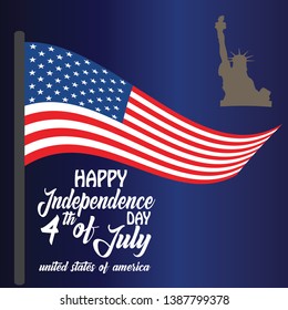 Happy 4th Of July USA Independence Day - Vector