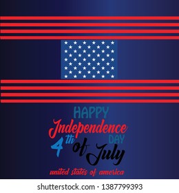 Happy 4th Of July USA Independence Day - Vector