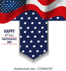 Happy 4th Of July USA Independence Day Background, Vector illustration.