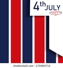 Happy 4th Of July USA Independence Day Background, Vector illustration.