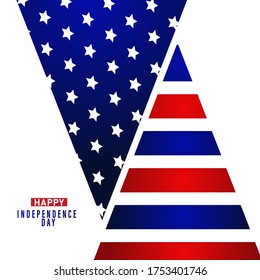 Happy 4th Of July USA Independence Day Background, Vector illustration.