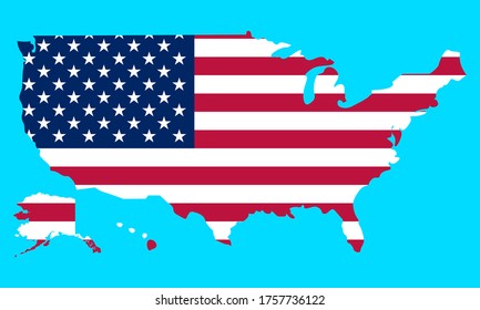 Happy 4th of July USA Independence Day greeting card with american national flag. Vector illustration. EPS10.