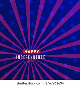 Happy 4th of July USA Independence Day greeting card, American national flag. Vector illustration.