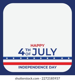 Happy 4th of July USA independence day celebration design with confetti Banner