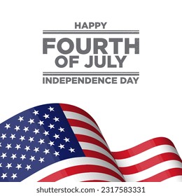 Happy 4th of July USA Independence Day Background Design. Banner, Poster, Greeting Card. Vector Illustration.