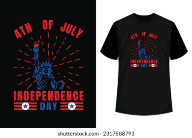 Happy 4th of July usa Independence day t shirt design vector template American Flag with American independence day 4th july T-Shirt Design For Event or Occasion men, women , kid. Typography tshirt.