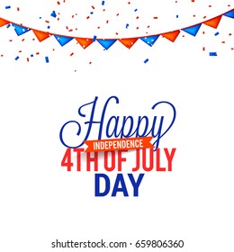 Happy 4th Of July USA Independence Day Celebration Background.