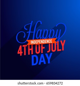 Happy 4th Of July USA Independence Day Text Space Background.