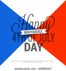 Happy 4th Of July USA Independence Day Text Space Background.