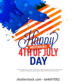 Happy 4th Of July USA Independence Day Text Space Background.