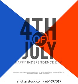 Happy 4th Of July USA Independence Day Text Space Background.
