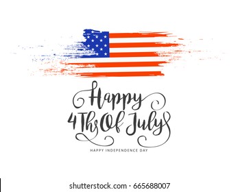 Happy 4th Of July USA Independence Day Text Space Background.