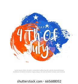 Happy 4th Of July USA Independence Day Text Space Background.