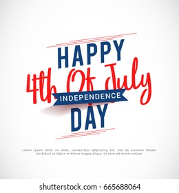 Happy 4th Of July USA Independence Day Text Space Background.