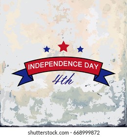 Happy 4th of July USA Independence Day with grunge background