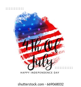Happy 4th Of July USA Independence Day Text Space Background.